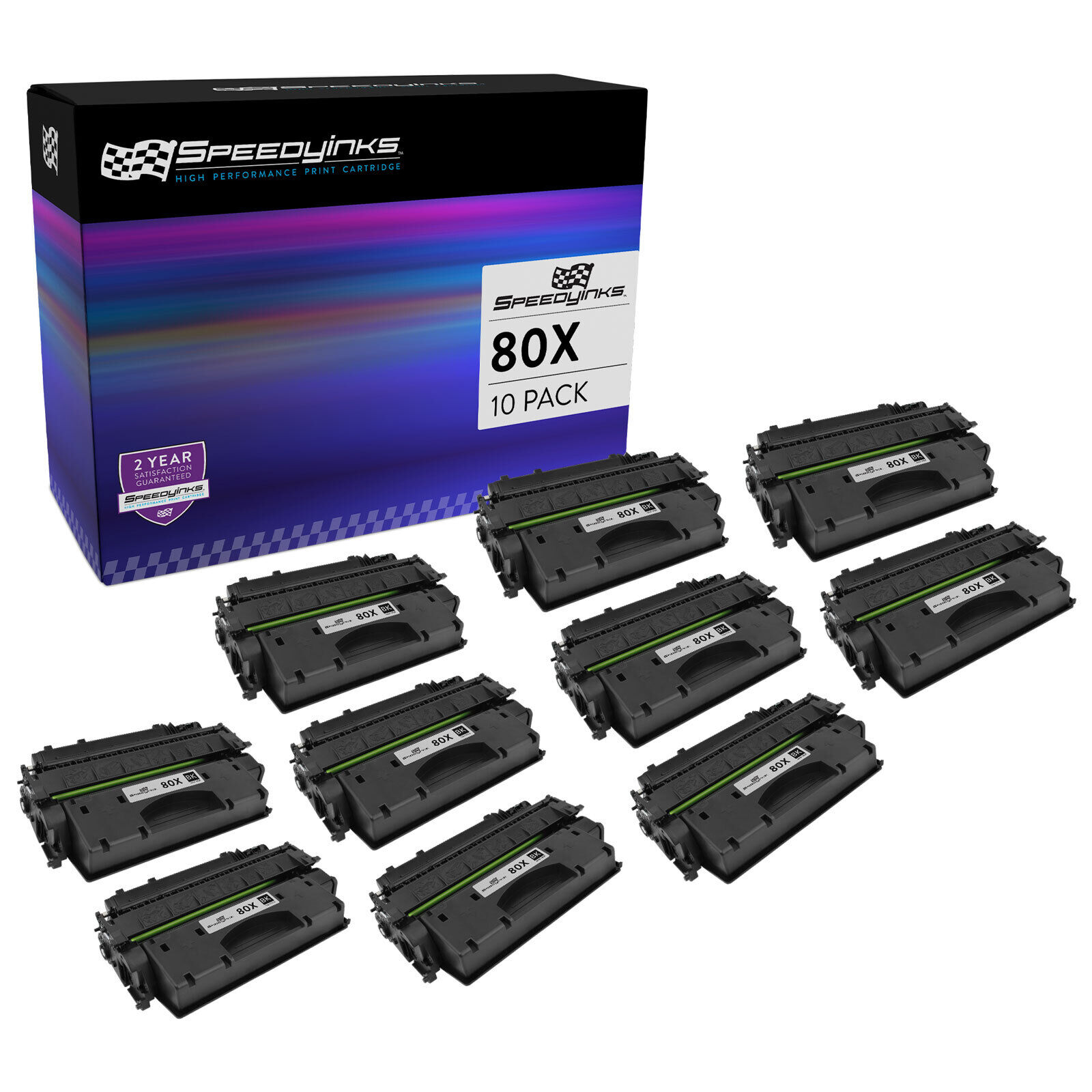 10 Pack Compatible Replacement CF280X 80X 80 Black Laser Toner Cartridge for HP