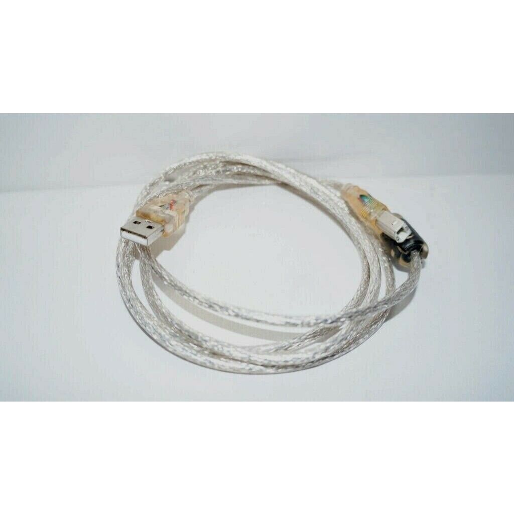 Silver translucent Cable USB to USB-B 1.5M  M/M male to male high speed