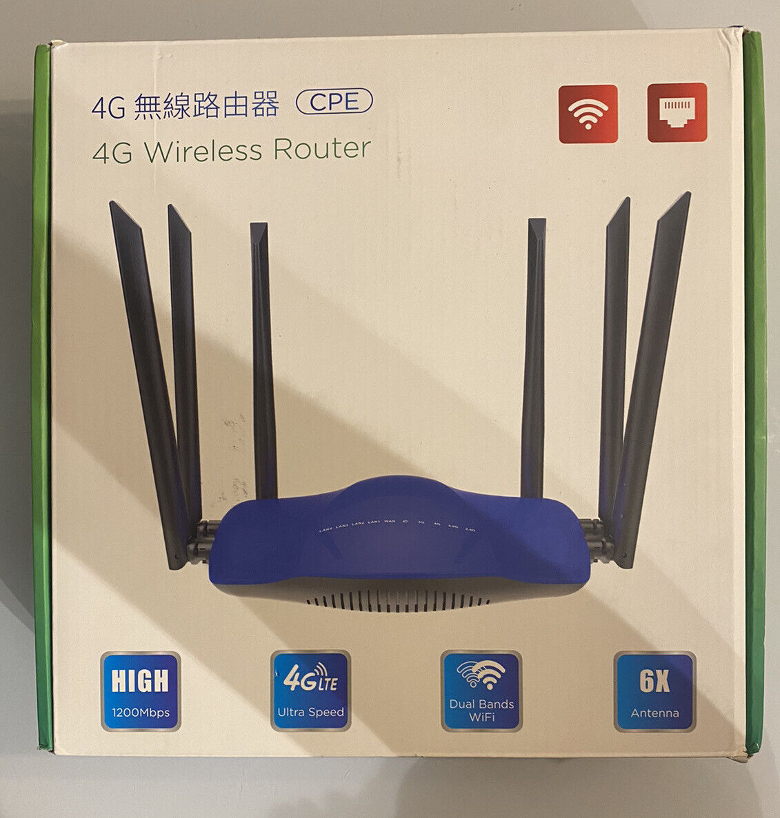 Dionlink 1200Mbps AC1200 Dual Band WIFI 4G Router with 6 Antennas