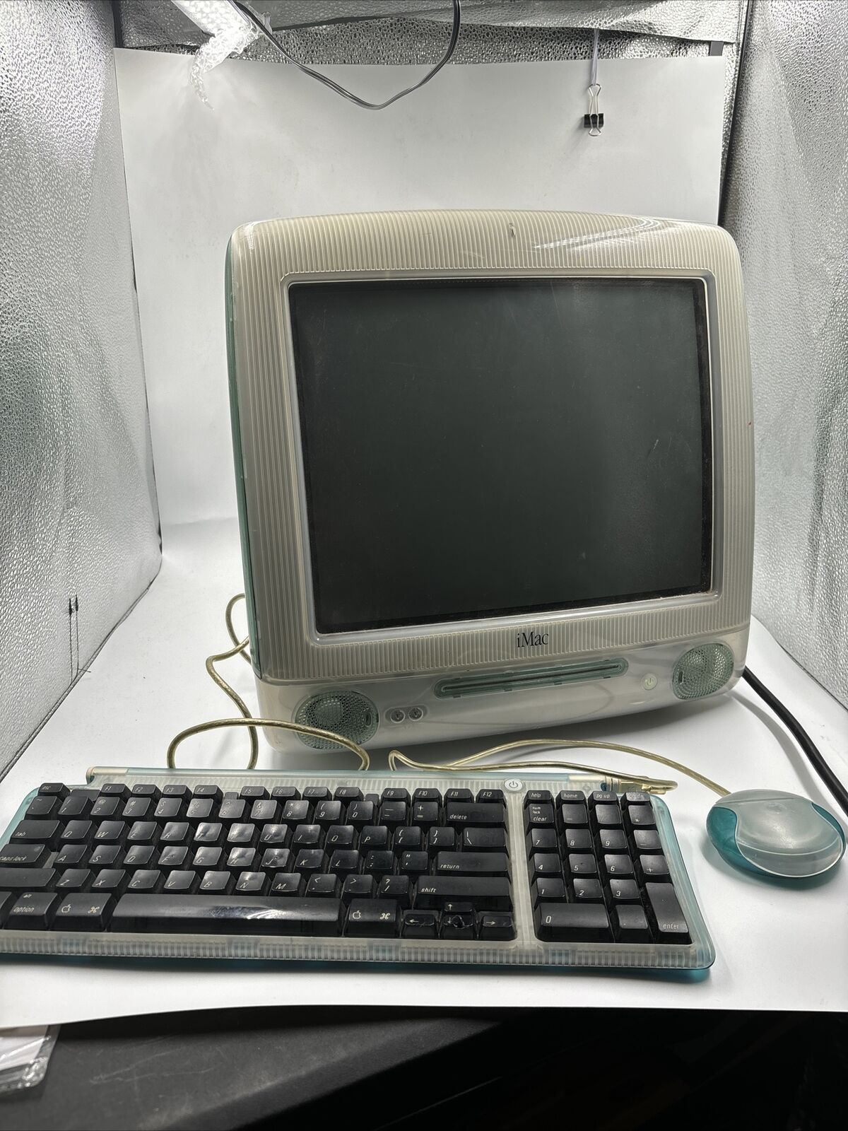 VTG Apple iMac G3 128MB 450MHz 2004 Power PC Tested, Working W/Keyboard & Mouse
