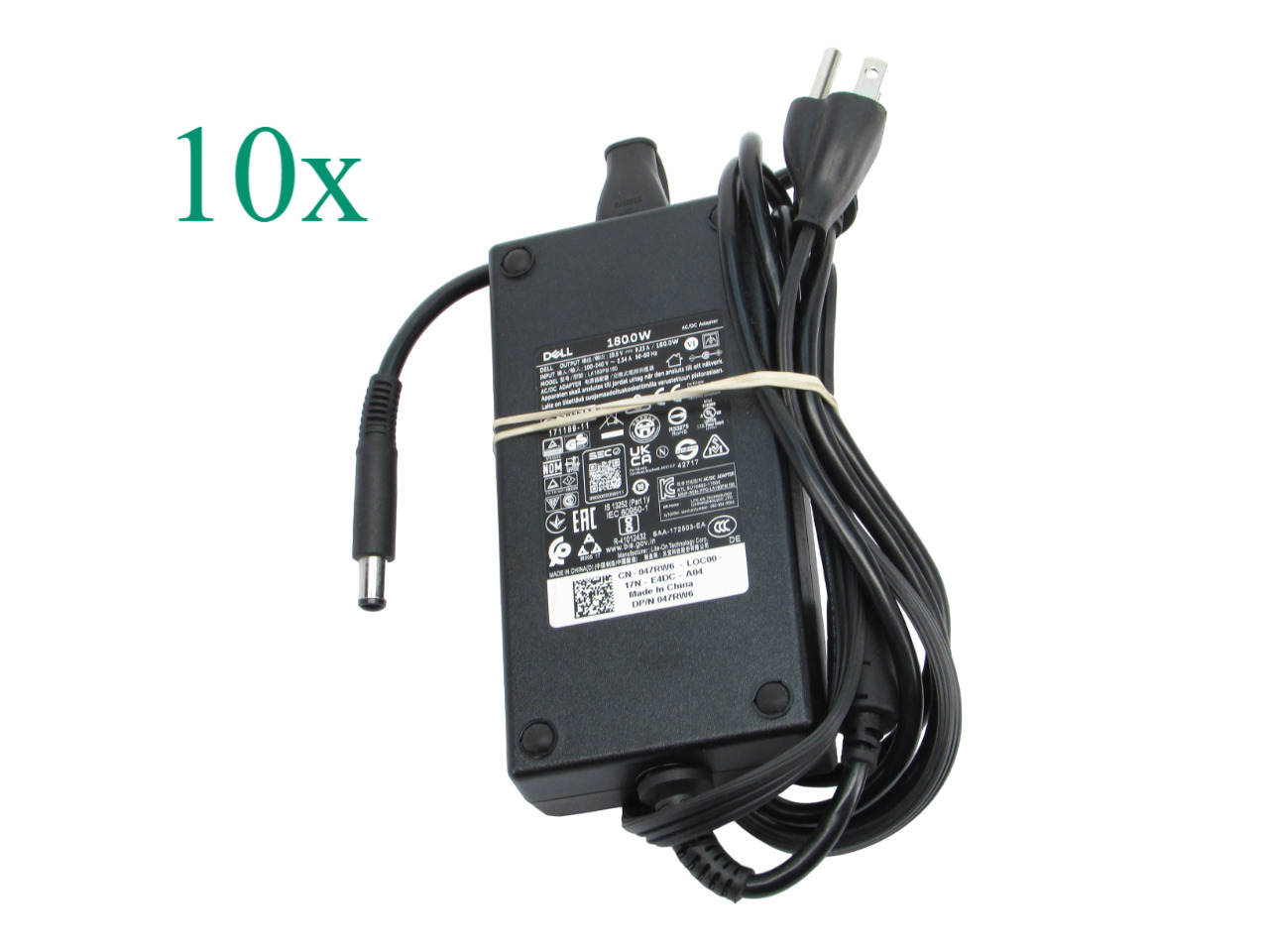 10x Dell 180W Round Tip Large 19.5V 9.23A Laptop AC Adapter Charger Lot of 10