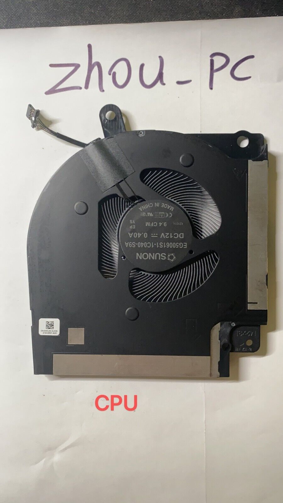 CPU GPU Cooling replacement cooler Fan for Dell Alienware Laptop X17 R1