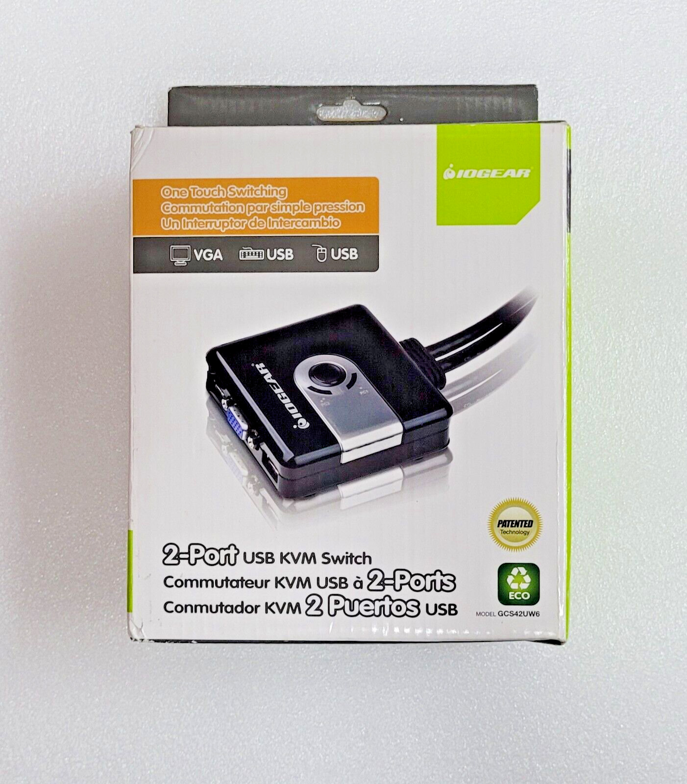 IOGEAR GCS42UW6 KVM Switch 2-PORT USB VGA CABLE KVM SWITCH