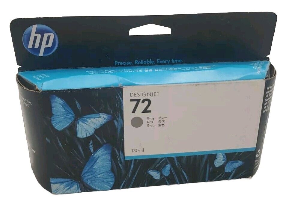 HP Genuine 72 Gray Ink Cartridge C9374A ~New Factory Sealed 
