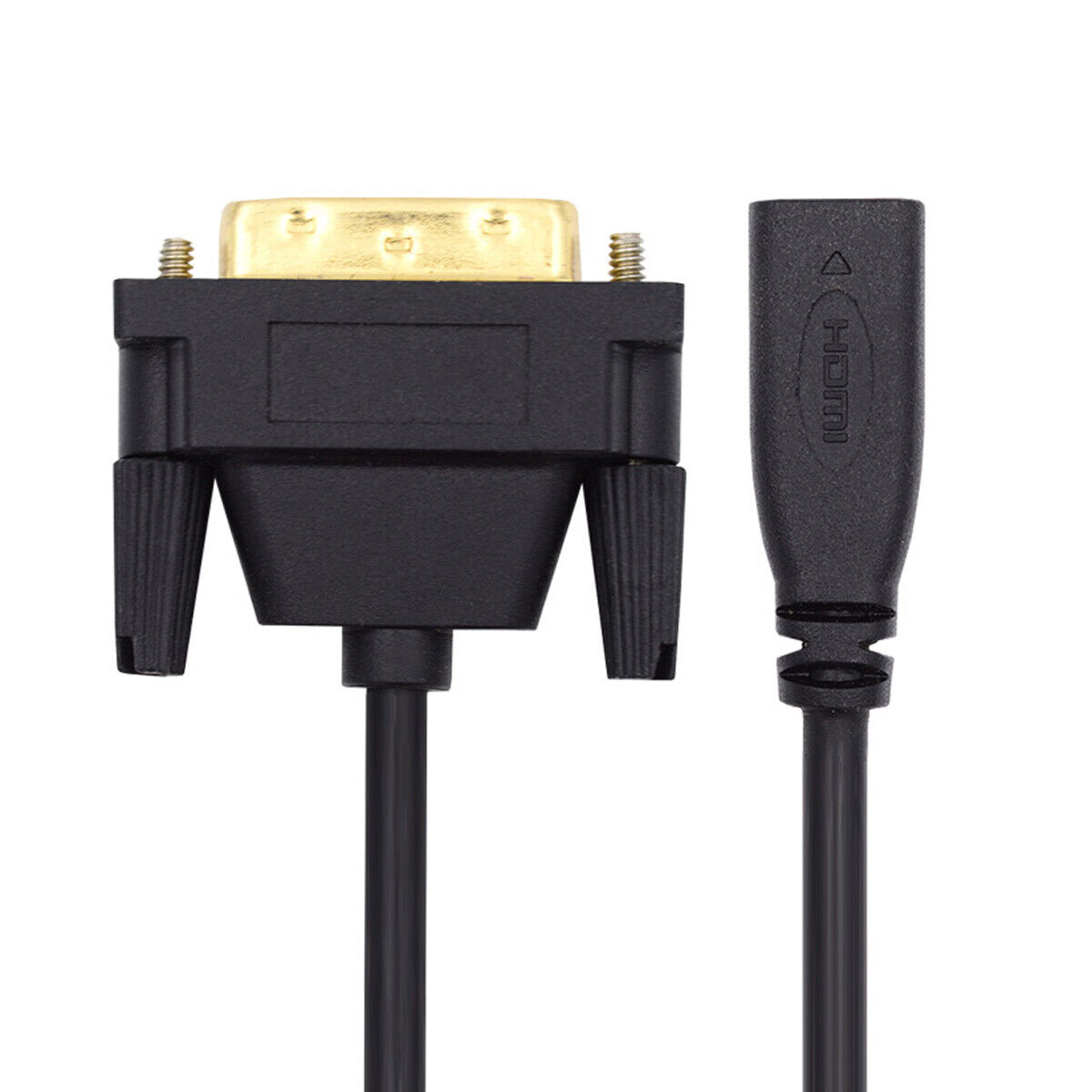 CY 20cm 4K Micro/Mini HDMI 1.4 Female to DVI 24+1 Male Cable for Computer HDTV