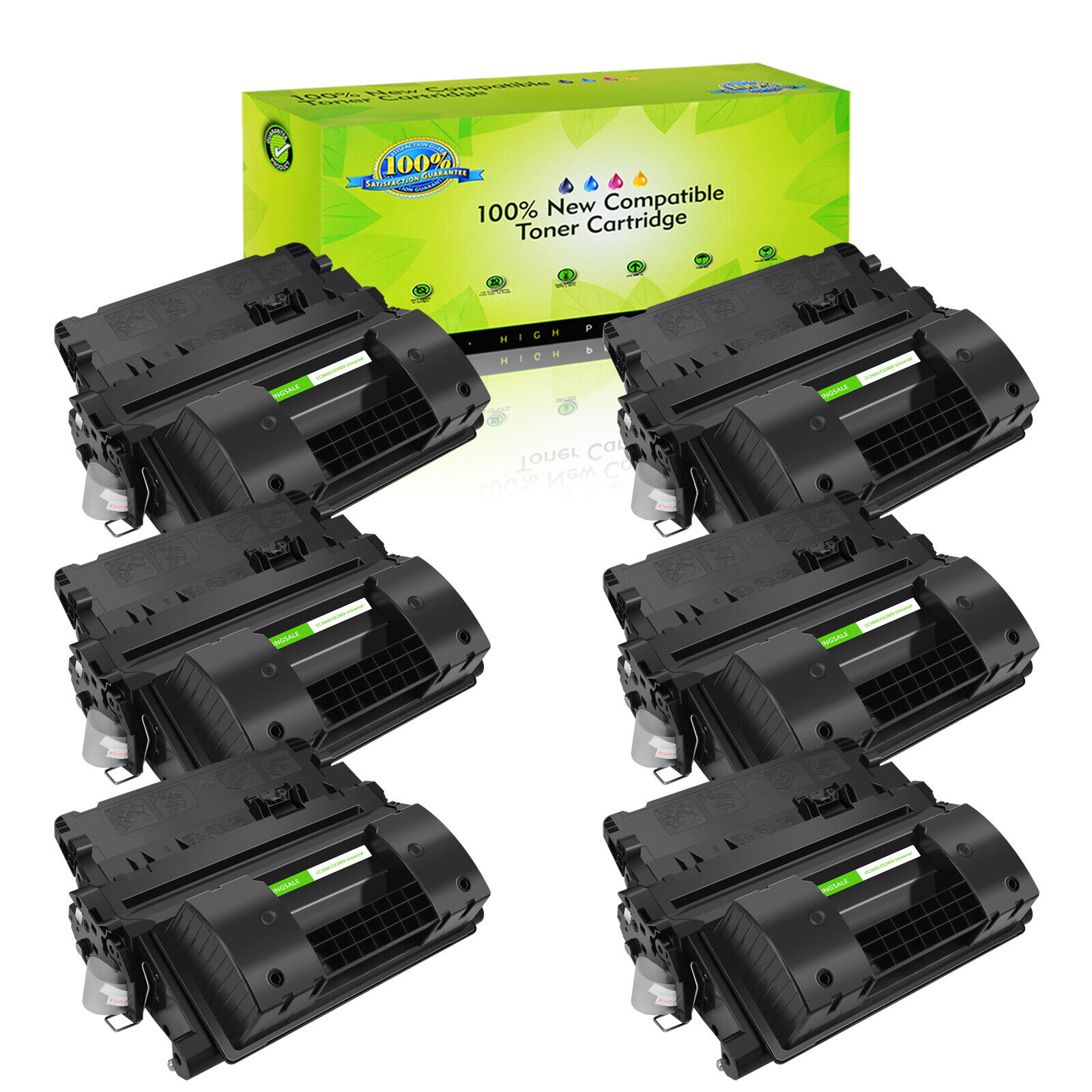 6PK High Yield CC364X 64X Black Toner Cartridge For HP LaserJet P4515tn Printer