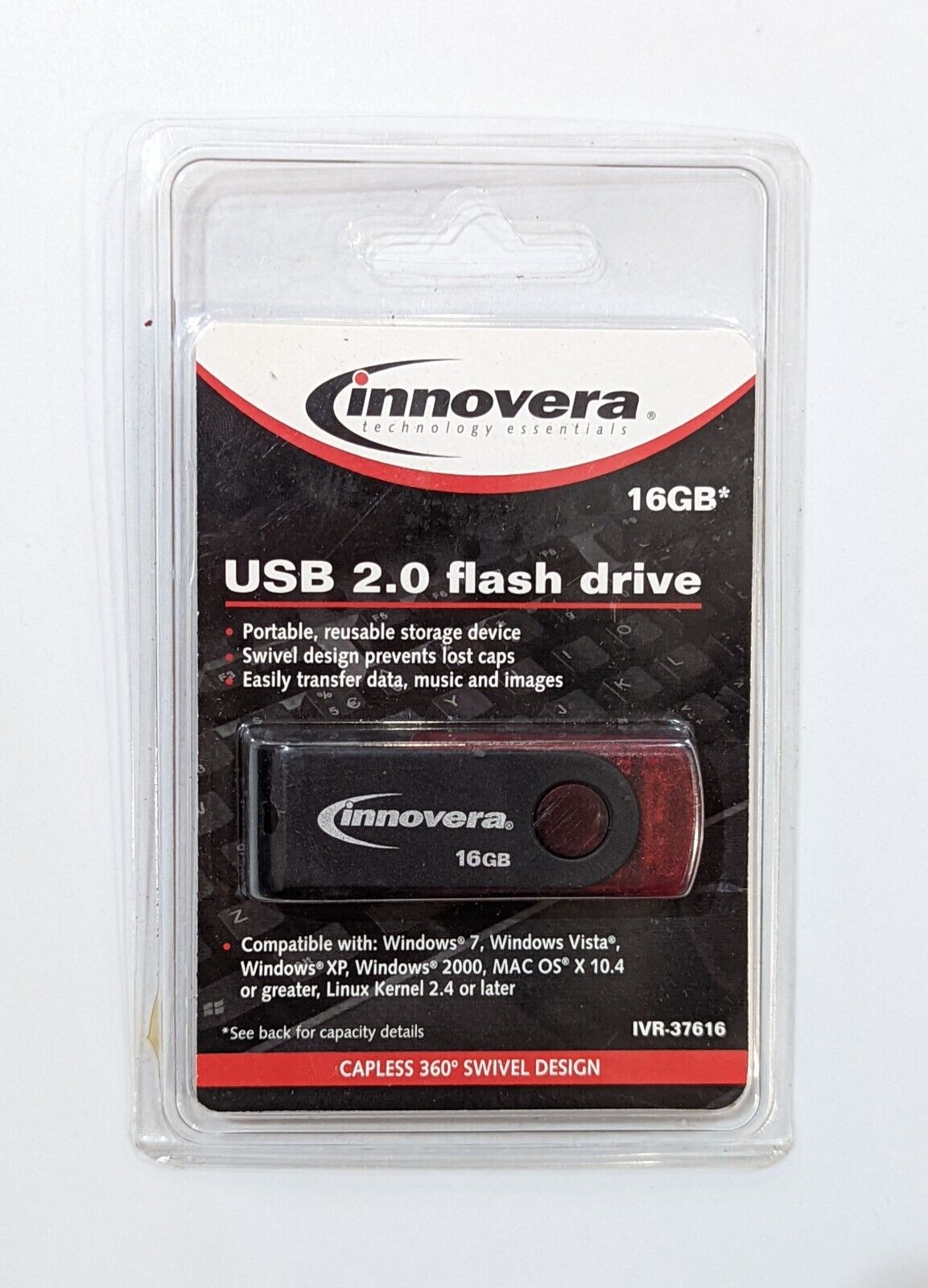 Innovera Technology Essentials USB 2.0 Flash Drive 16GB
