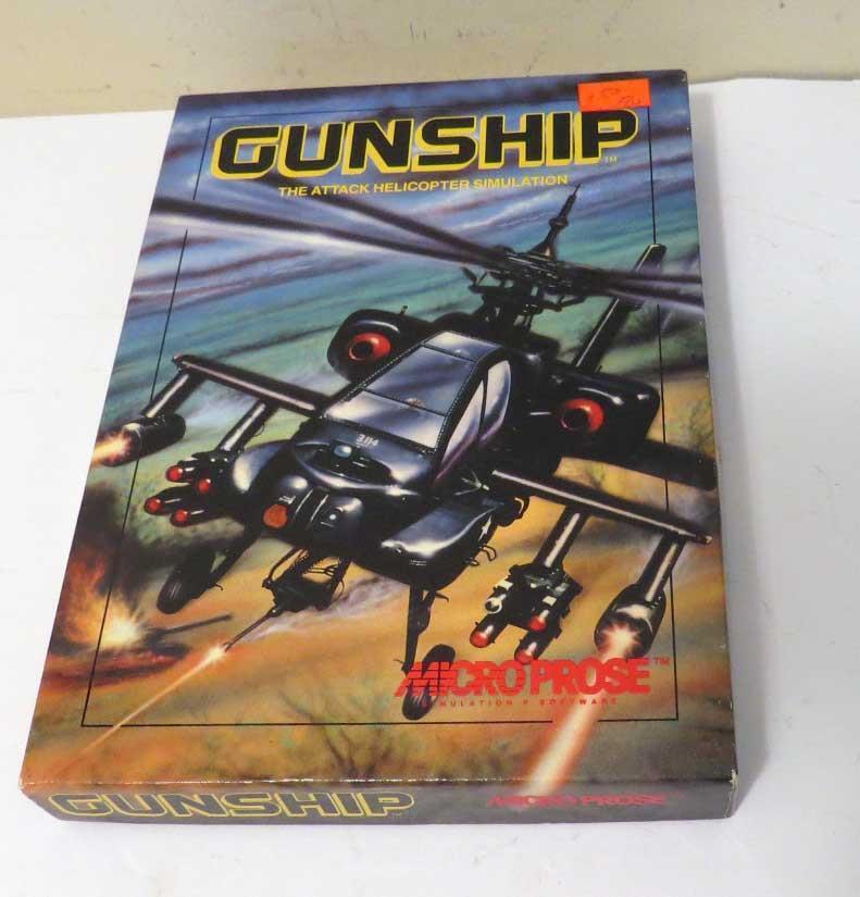 VTG GUNSHIP COMMODORE RARE HELICOPTER SIMULATION GAME BY MICROPROSE C - 64 128