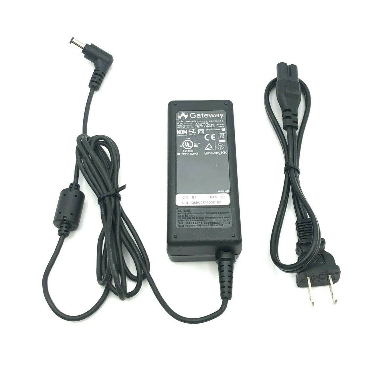 Genuine Gateway AC Charger Adapter for Gateway M - Series Laptop w/Power Cord