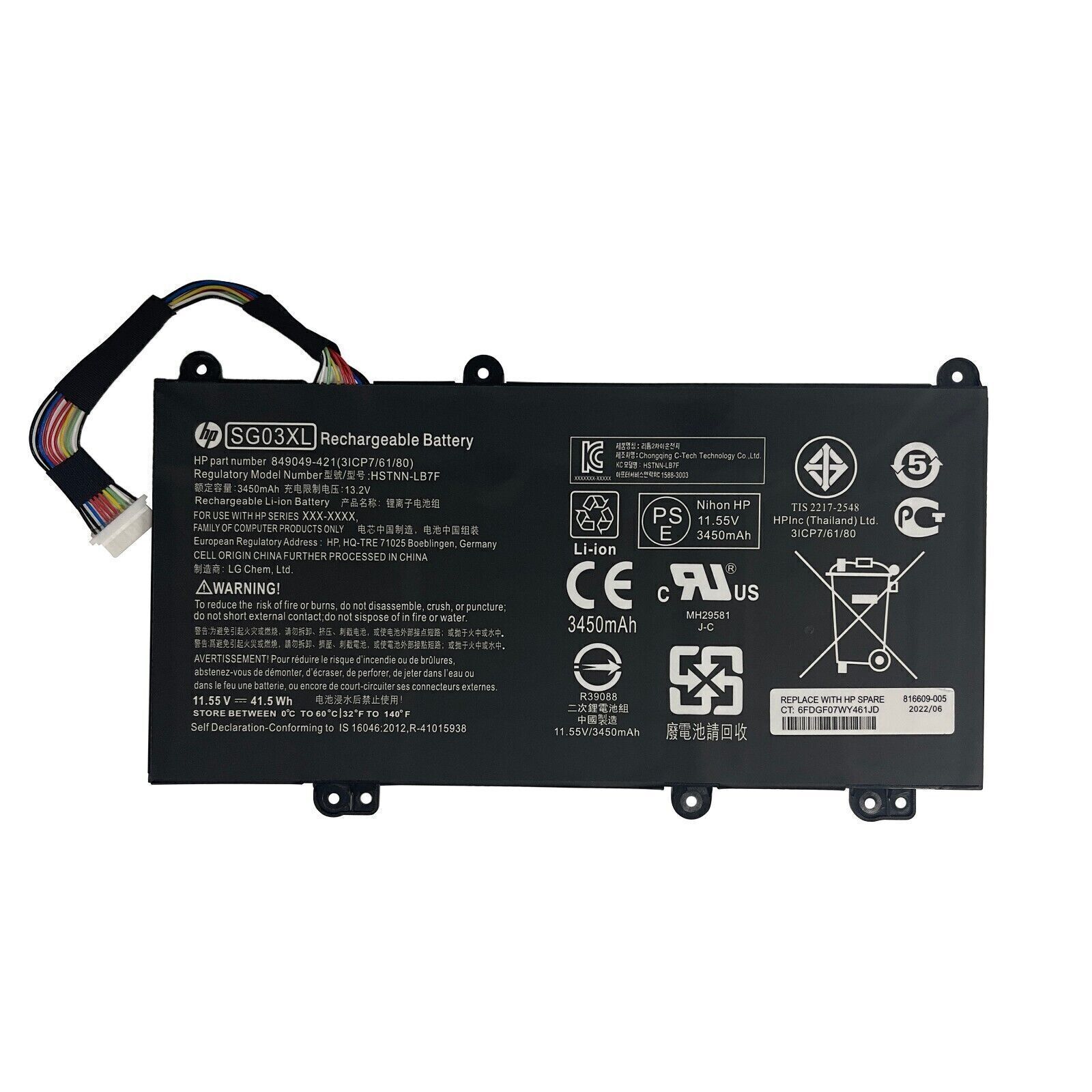Genuine OEM SG03XL Battery For HP Envy M7-U 17-U 17-U011NR TPN-I126 849314-850