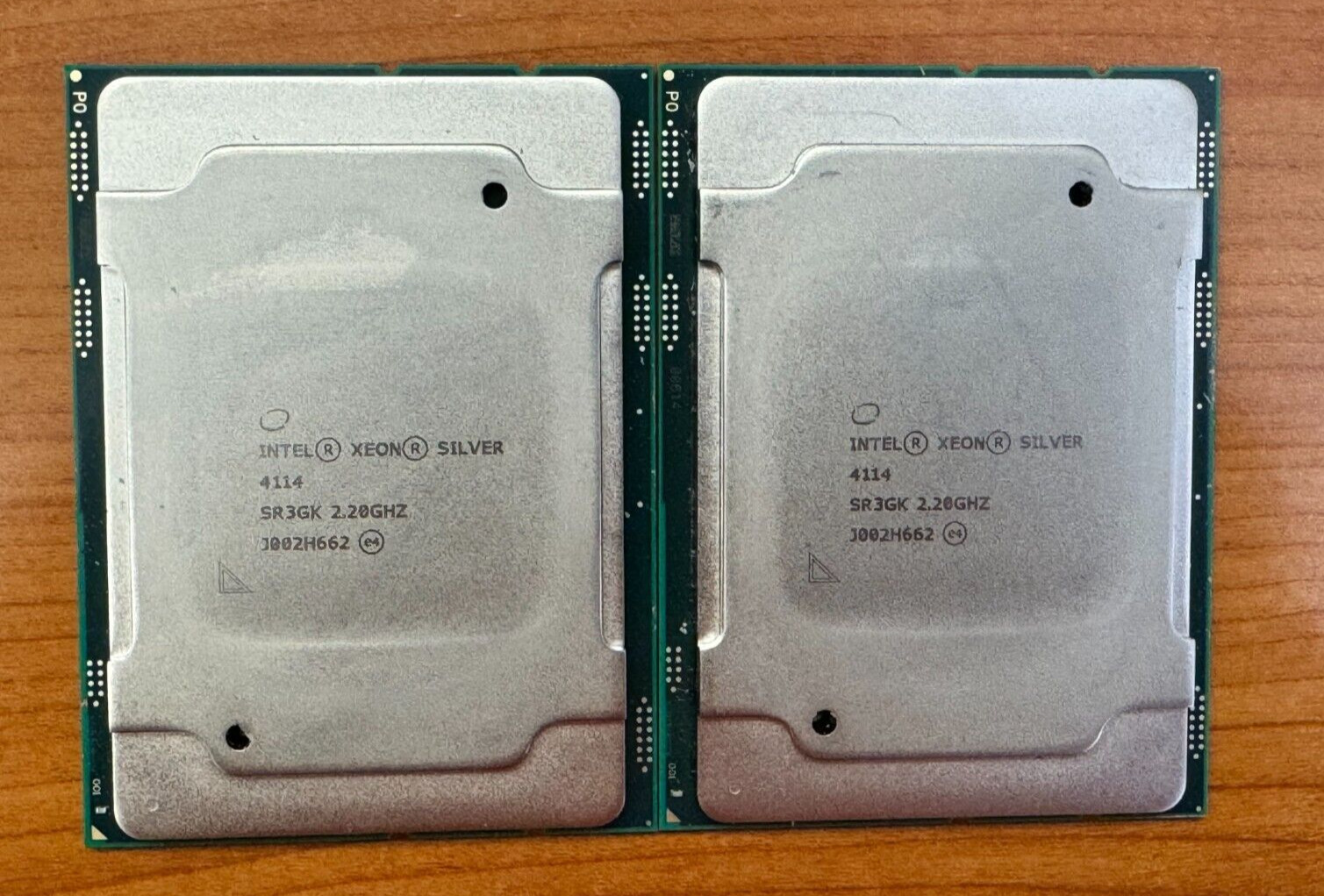 Matching Pair Intel Xeon Silver 4114 SR3GK  2.2Ghz 10 Core LGA3647 CPU