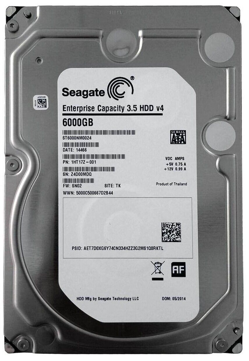 Seagate Enterprise Capacity 3.5 HDD V.4 ST6000NM0024  6TB SATA 6Gb/s 