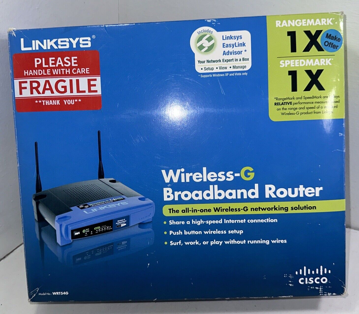 Linksys Open Source WiFi Wireless-G Broadband Router 2.4GHz Cisco WRT54G