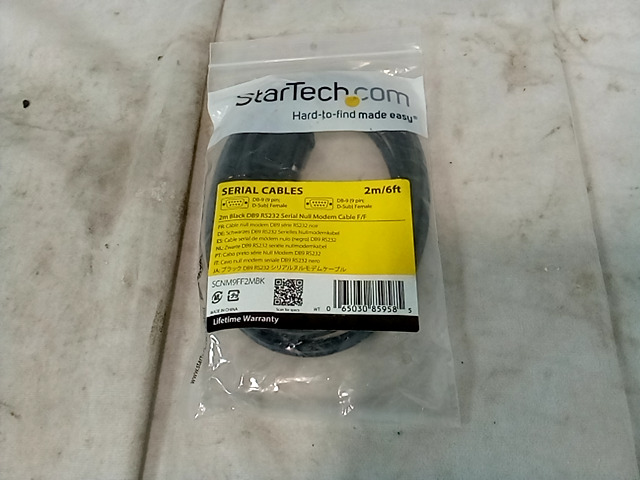 StarTech.com 2m Black DB9 RS232 Serial Null Modem Cable F/F SCNM9FF2MBK  Serial 