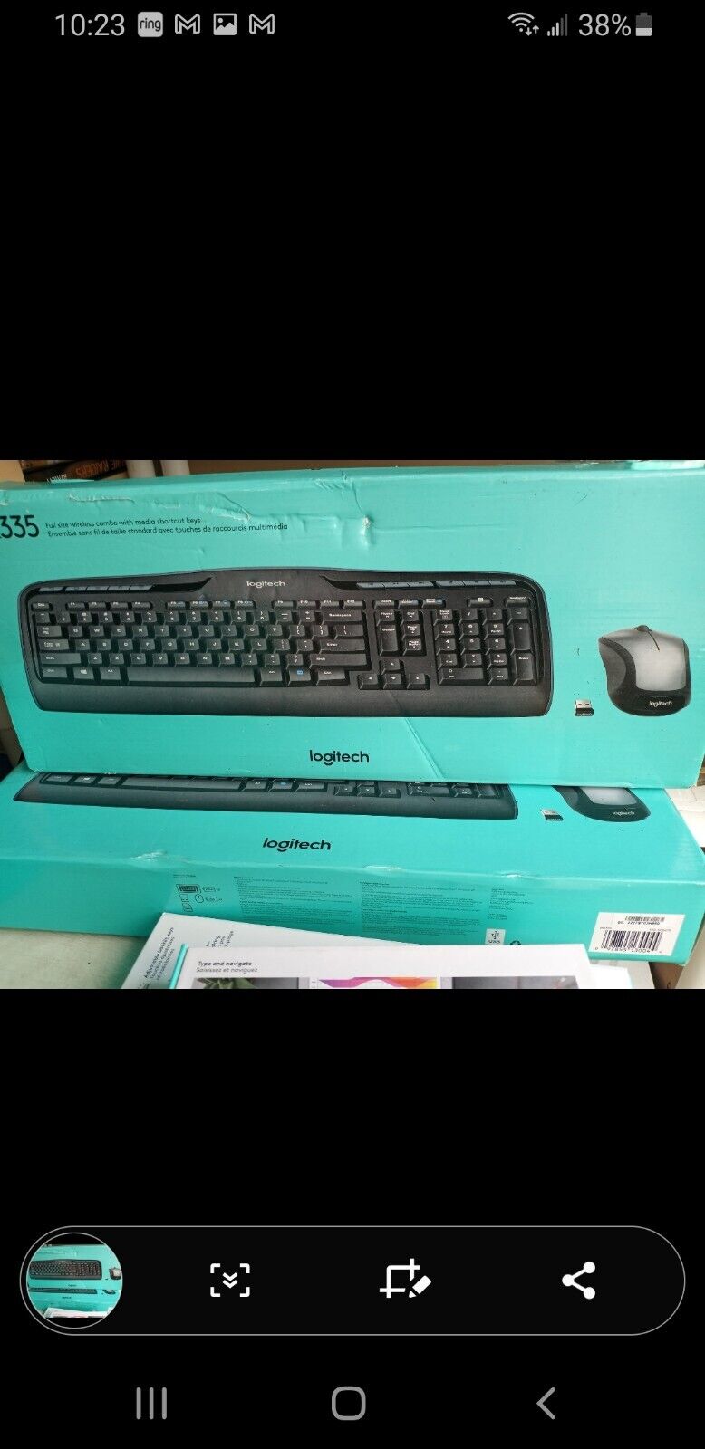 LOGITECH MK320 Wireless Keyboard Mouse Combo New