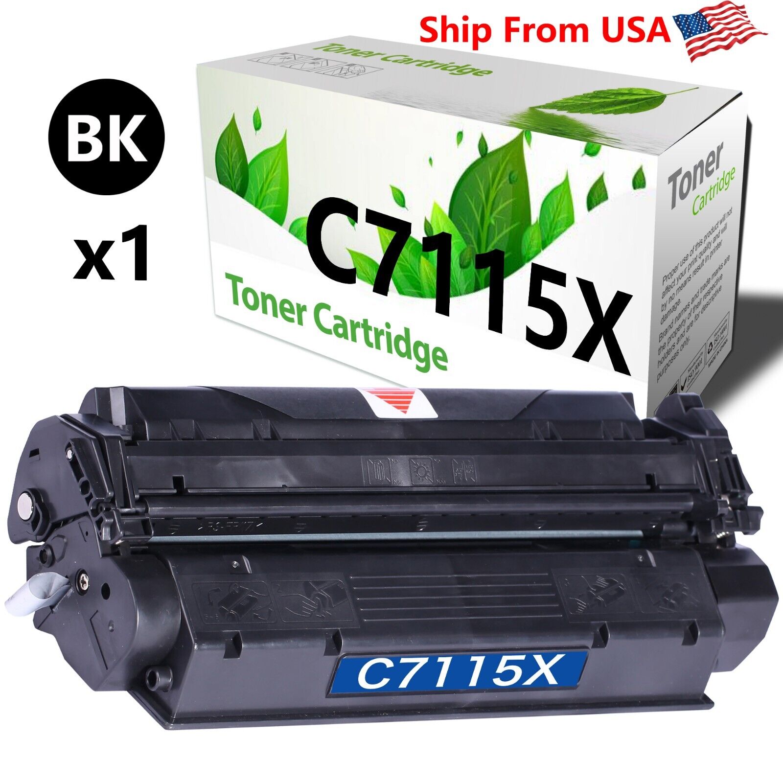 1PK C7115X 7115X Toner Cartridge Laser Jet 1000 1200SE Printer Monochrom