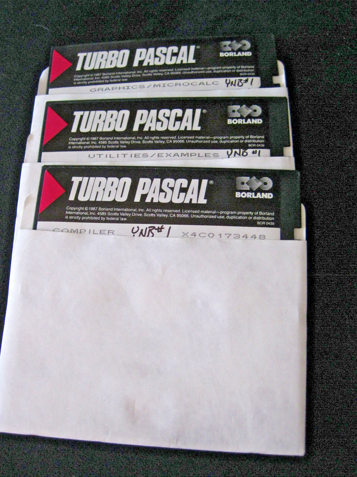 Vtg Microsoft C 5.25 Inch Floppies + Turbo Pascal 1987 
