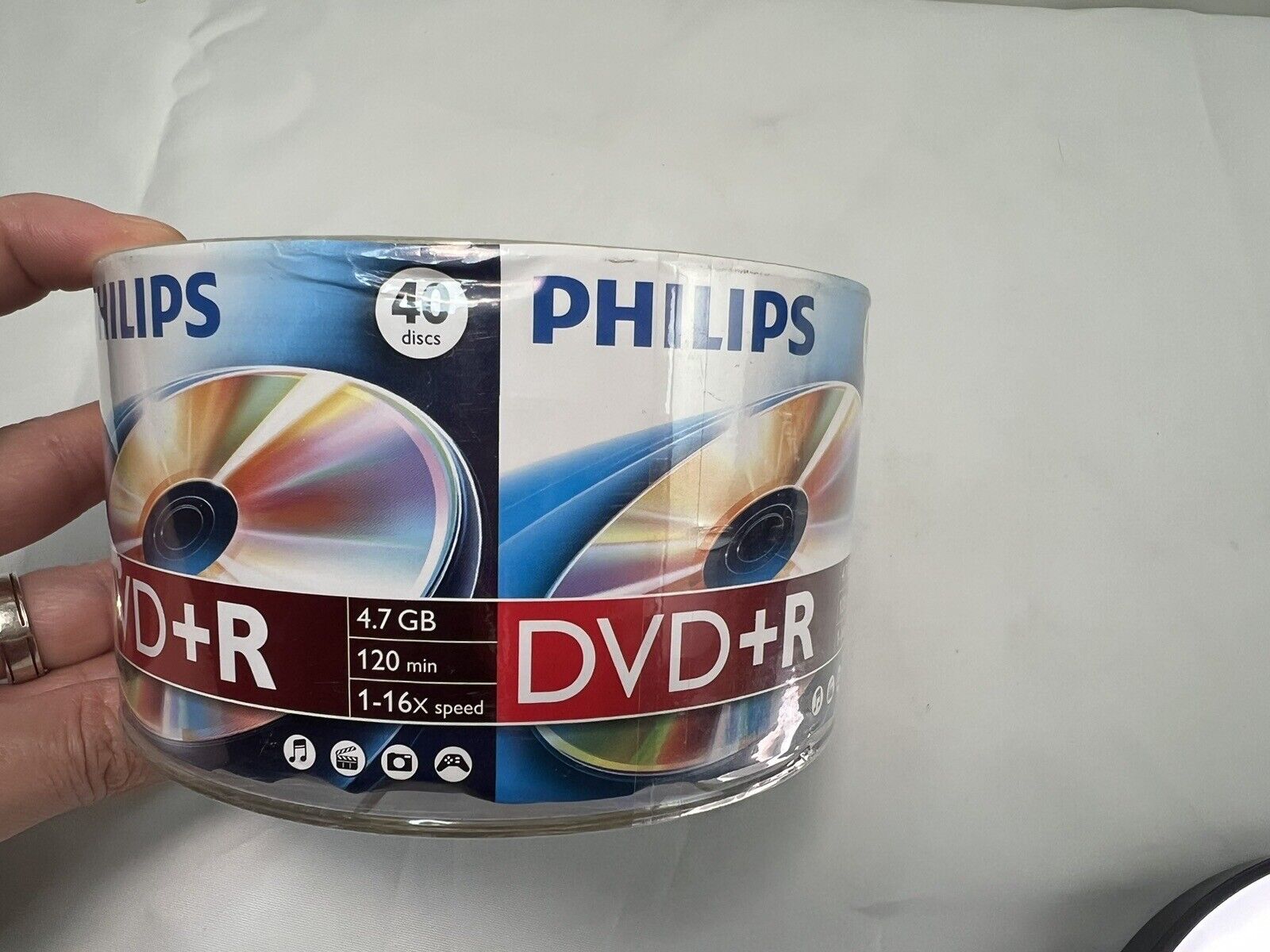 Philips DVD+R Recordable 40 Discs Pack 4.7 GB 120 Min 1-16X High Speed NEW