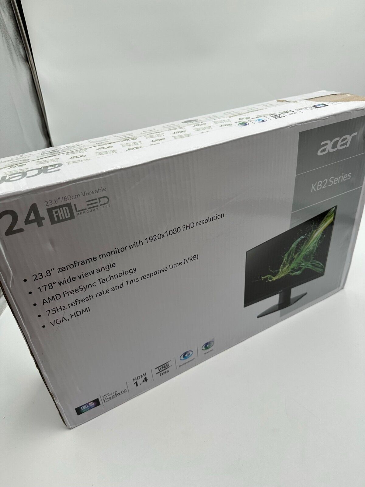 Acer 24” FHD Ultra-Thin IPS Monitor with AMD FreeSync, 75Hz, 1ms Good for Gaming