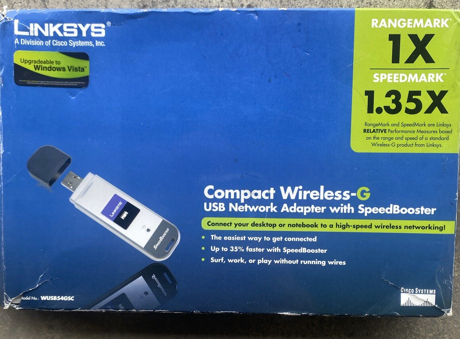 Cisco-Linksys WUSB54GSC Compact Wireless-G USB Network Adapter
