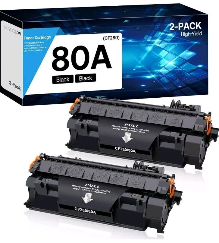 MCYCOLOR 80A Toner Cartridge Black High Yield Compatible for HP 80A CF280X CF...