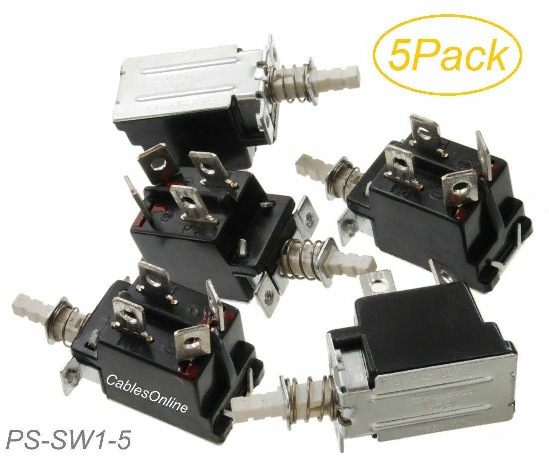 5-Pack Replacement AT Power Supply Push Button Switch