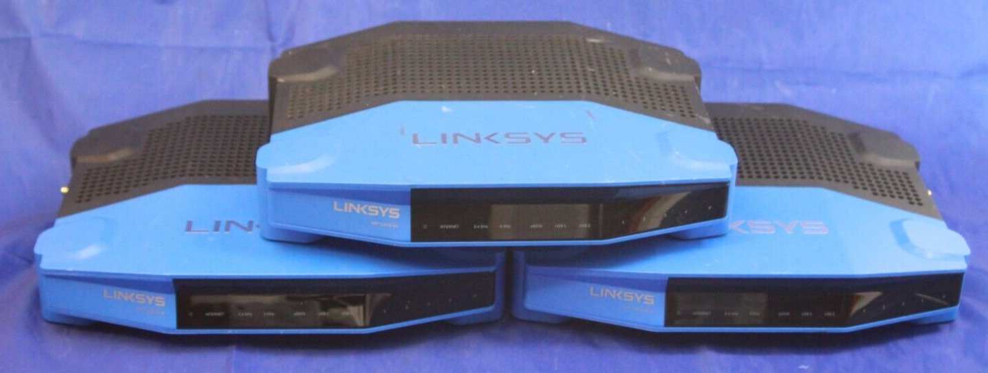 2X Linksys WRT1900 1X WRT1200 AC Dual Band Wi Fi Routers Powered On READ As Is