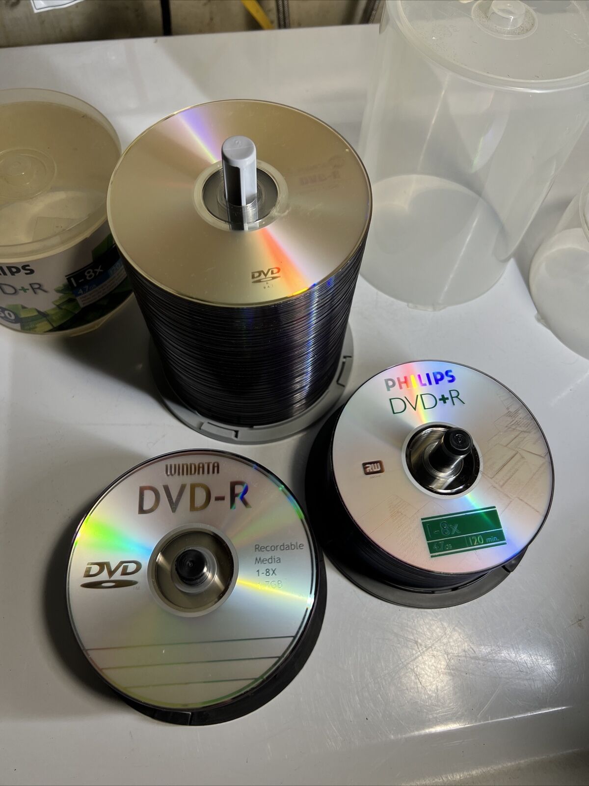 Lot of 100+ DVD Recordable blank disc media - Unused DVD-R DVD+R RIDATA 16x