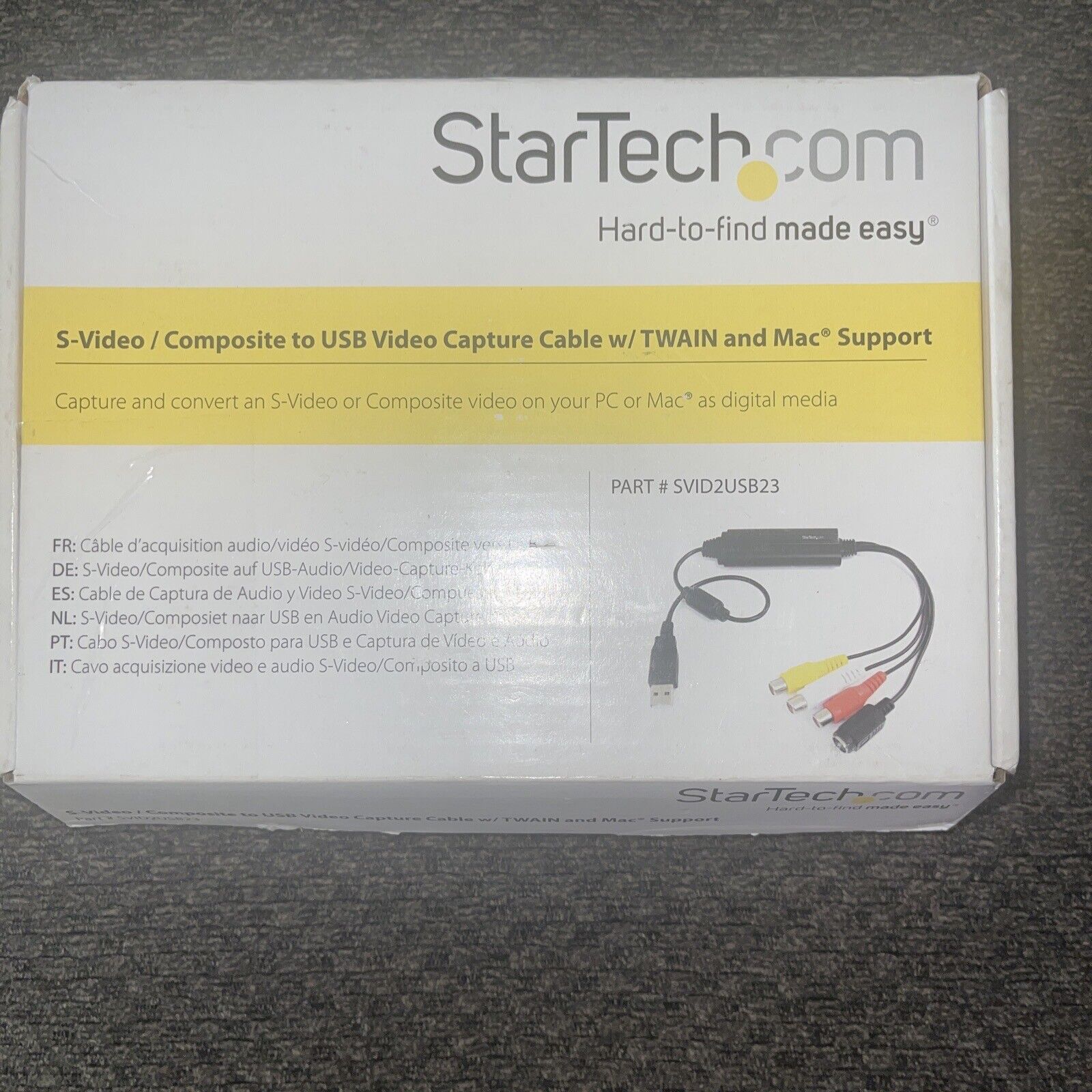 StarTech USB Video Capture Adapter S Video / Composite Cable SVID2USB23