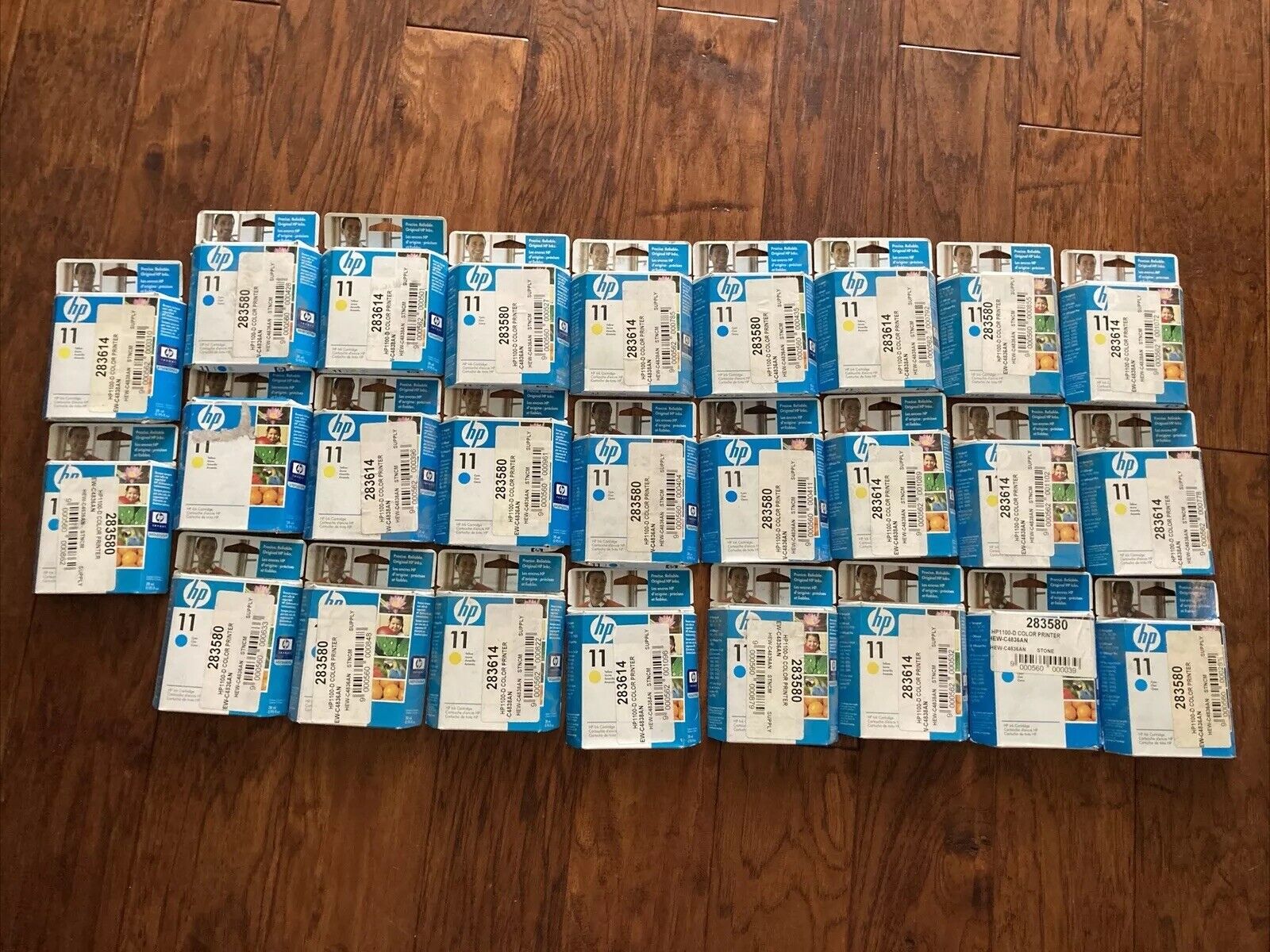 Lot Of 26 Expired Genuine OEM HP 11 Ink Cyan And Yellow C4836A C4838A Read Desc.
