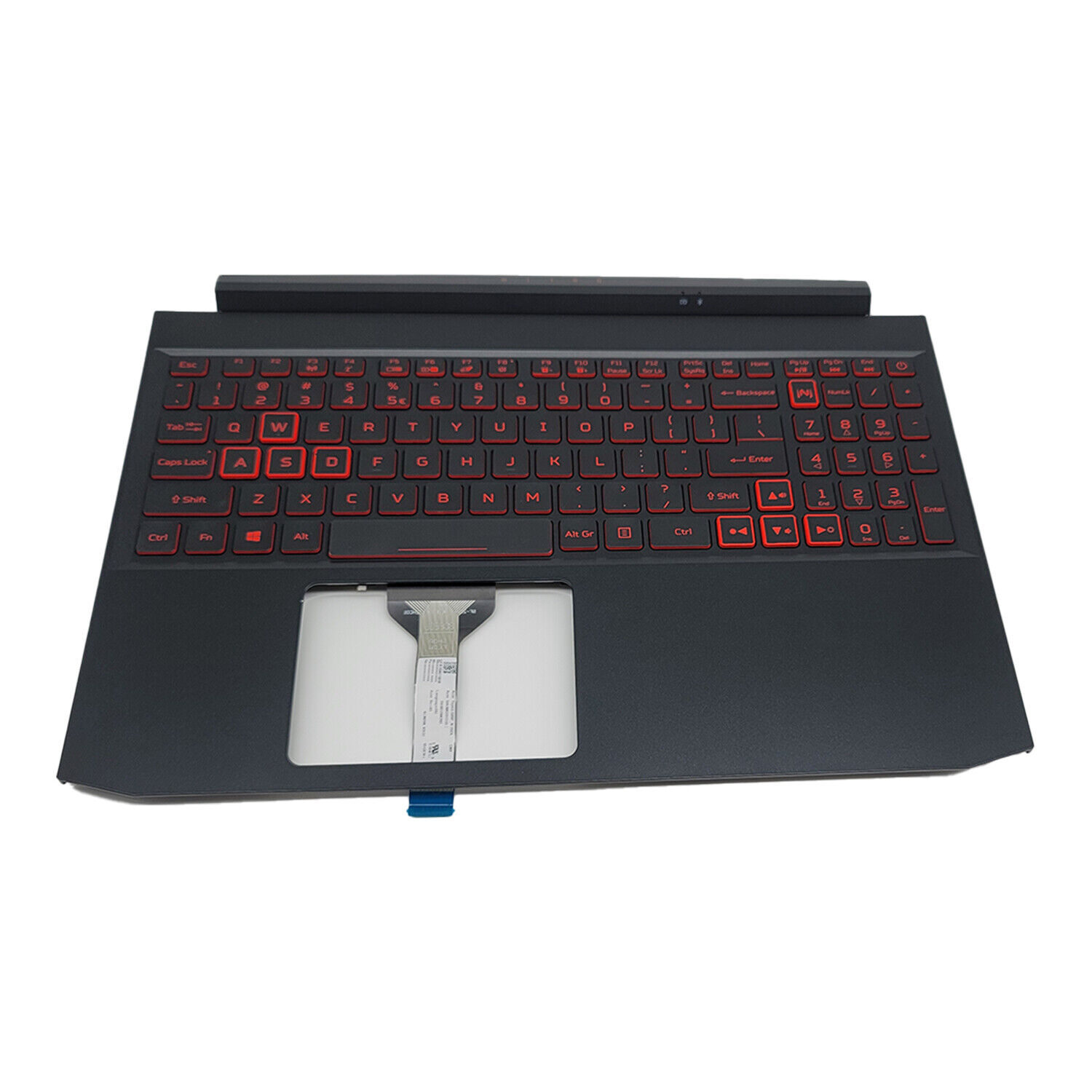For Acer Nitro 5 AN515-57 Palmrest with Red Backlit Keyboard 6B.QEXN2.001
