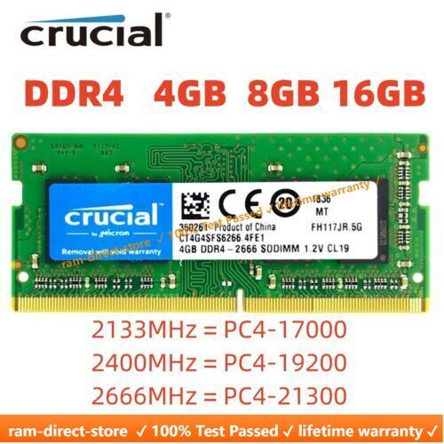 Crucial DDR4 4GB 8GB 16GB 2666 2133 3200 memory SODIMM Laptop RAM Notebook RAM
