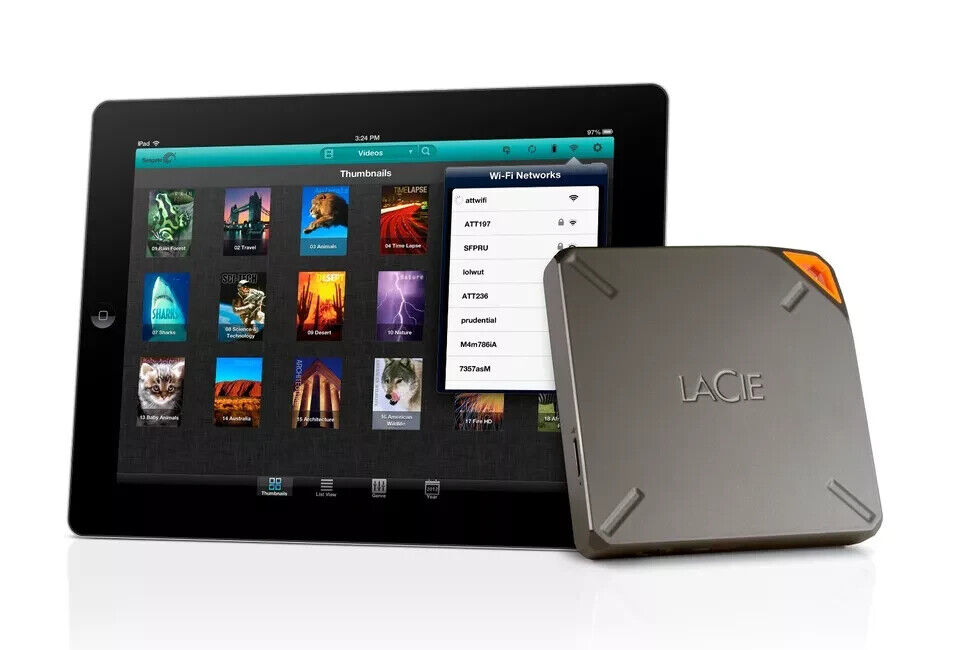 LaCie Fuel 2TB Wireless Portable Mobile External Wi-Fi Storage (Limited Edition)