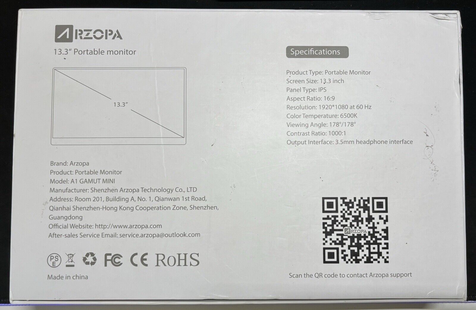 Arzopa Portable Monitor 13.3\