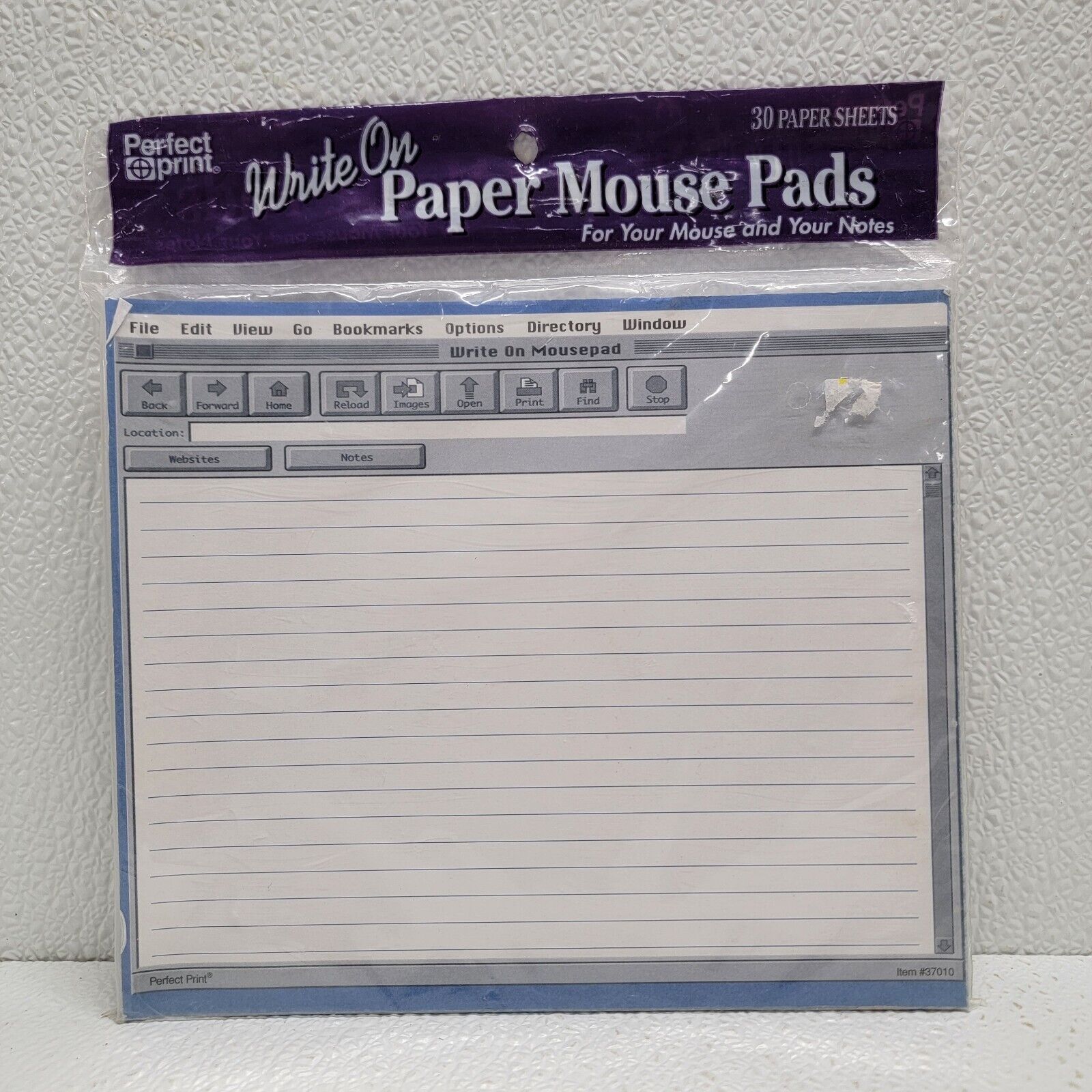 Perfect Print Write On Paper Mouse Pad 30 Sheets Sealed Vintage Retro Notepad