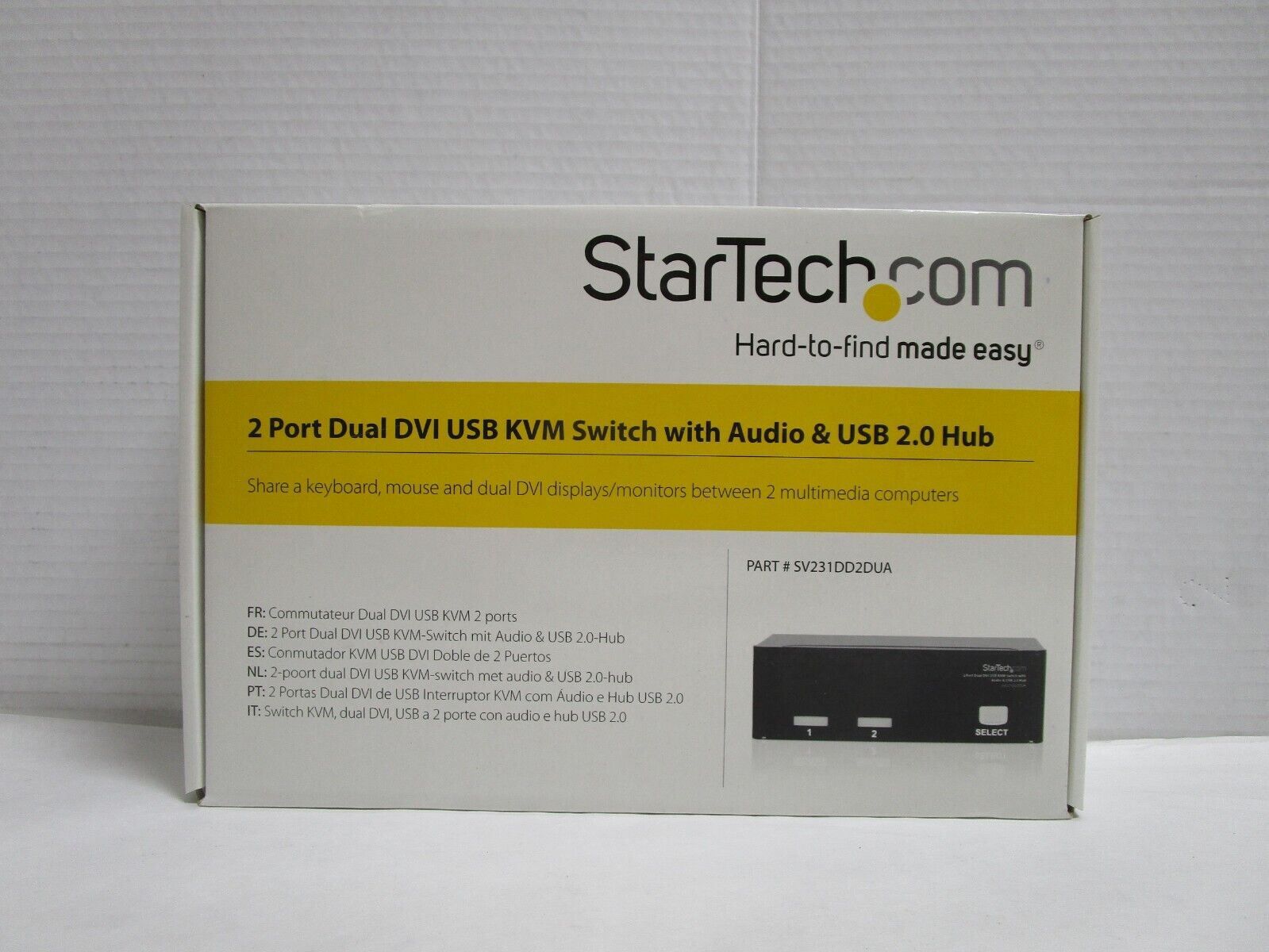 StarTech.com SV231DD2DUA 2 Port Dual DVI USB KVM Switch w/ Audio & USB 2.0 Hub