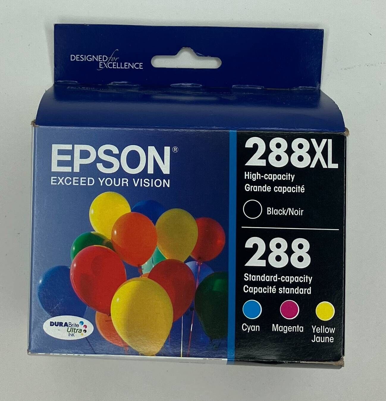 Genuine Epson 288XL Hi Yield Black Standard 288 C/M/Y 4pk Ink Cartridges 11/2025