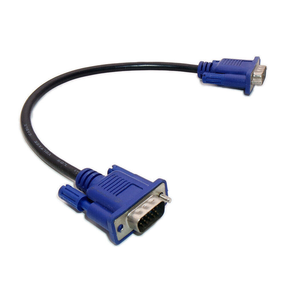 1ft 1feet SVGA VGA Monitor 15PIN M/M Male To Male Cable CORD FOR PC TV HDTV Blue