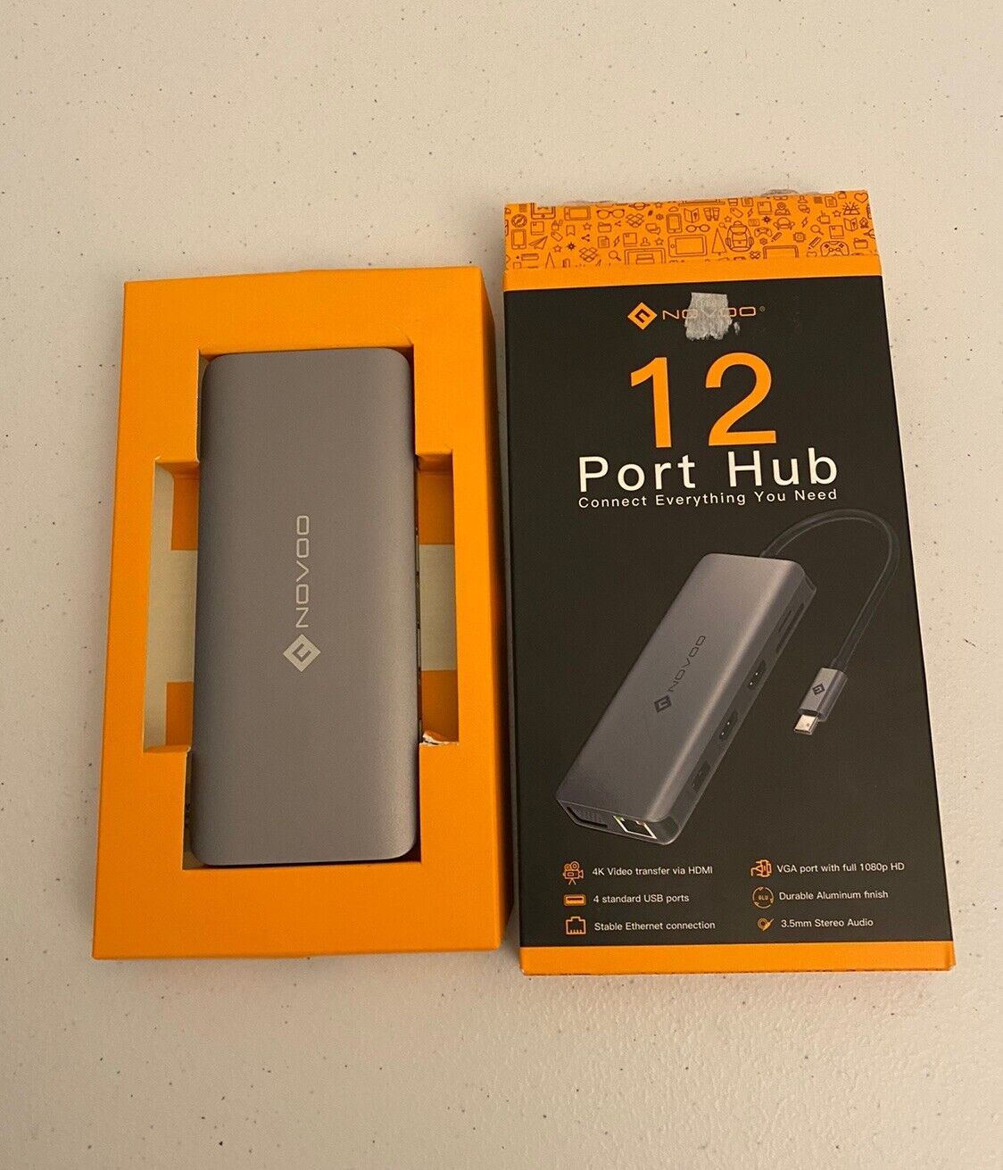 Novoo 12 In 1 Hub USB C | 12 PORT USB C | Type C | Multi-Port | Apple & Android