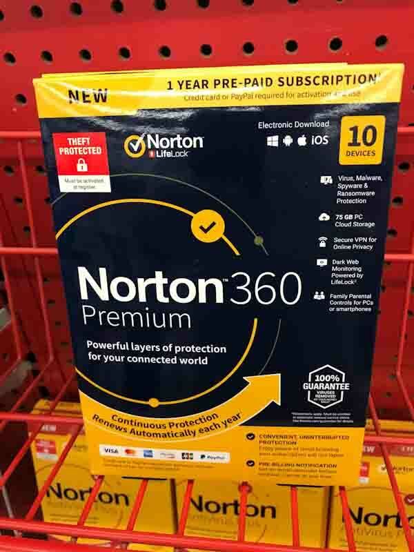 Norton 360 Premium - Key Card - 10 Devices - 2024 - Full Retail
