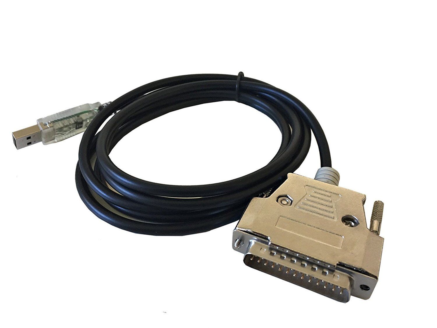 AYA 6 Feet USB to Serial RS-232 DB-25 Straight-Thru Cable FTDI Win/Mac w/5-Wires