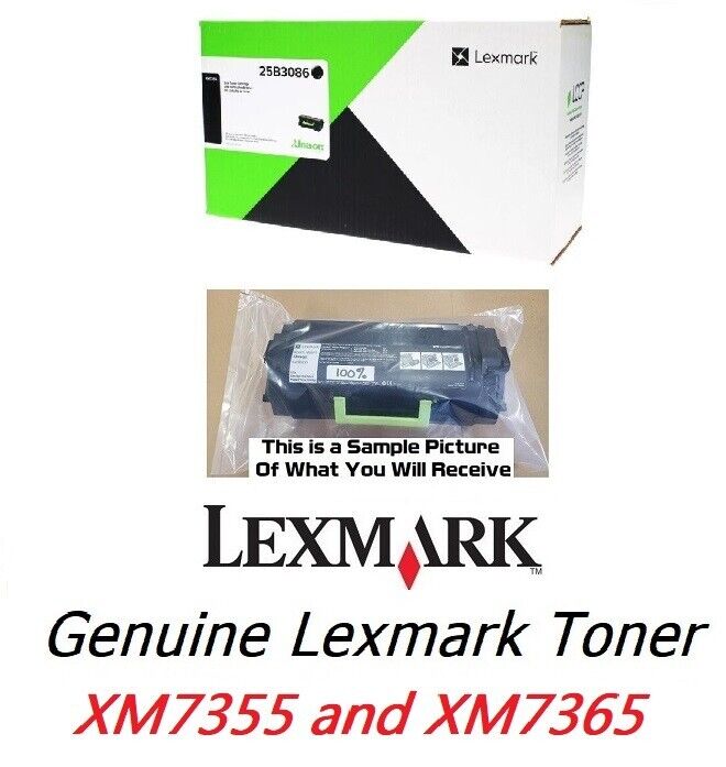 New Genuine UNUSED Lexmark 25B3086 XM7355 XM7365 XM7370 SEALED BAG