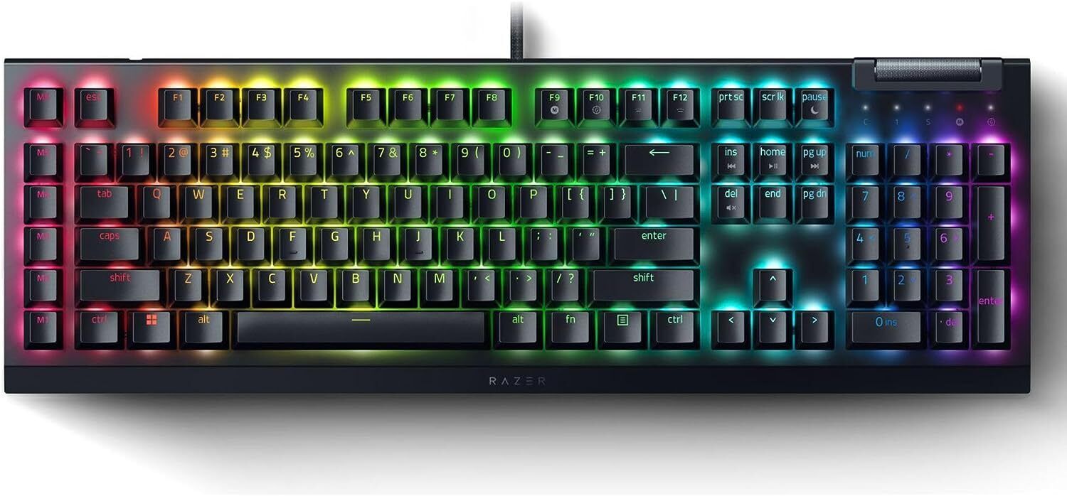 Razer BlackWidow V4 X Yellow Switch Mechanical Gaming Keyboard Certified Refurb