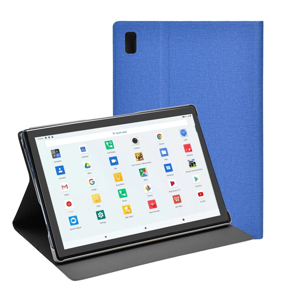 10inch 4G Tablet Android 11 Deca core Computer PC Wifi Bundle Leather Case 256GB