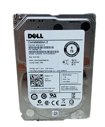 Lot of 2 Seagate Dell Constellation ST91000640SS 1TB 2.5\