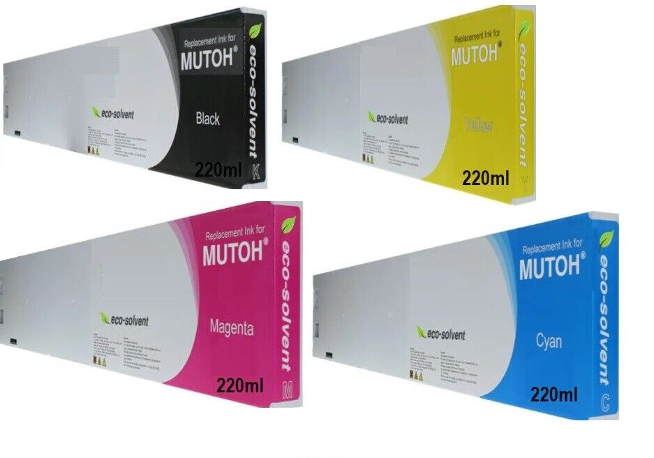 COMPATIBLE MUTOH ECO SOLVENT INK CARTRIDGE ValueJet 1204 1304 628 220ML