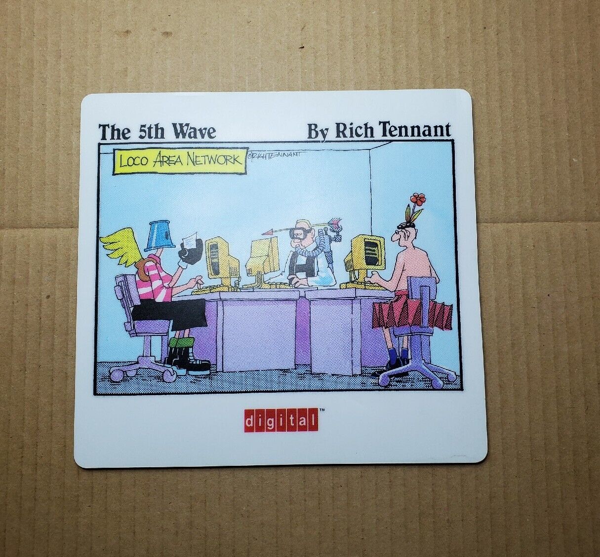 The 5th Wave Newspaper Cartoon Loco Area Network Mouse Pad By Rich Tennant