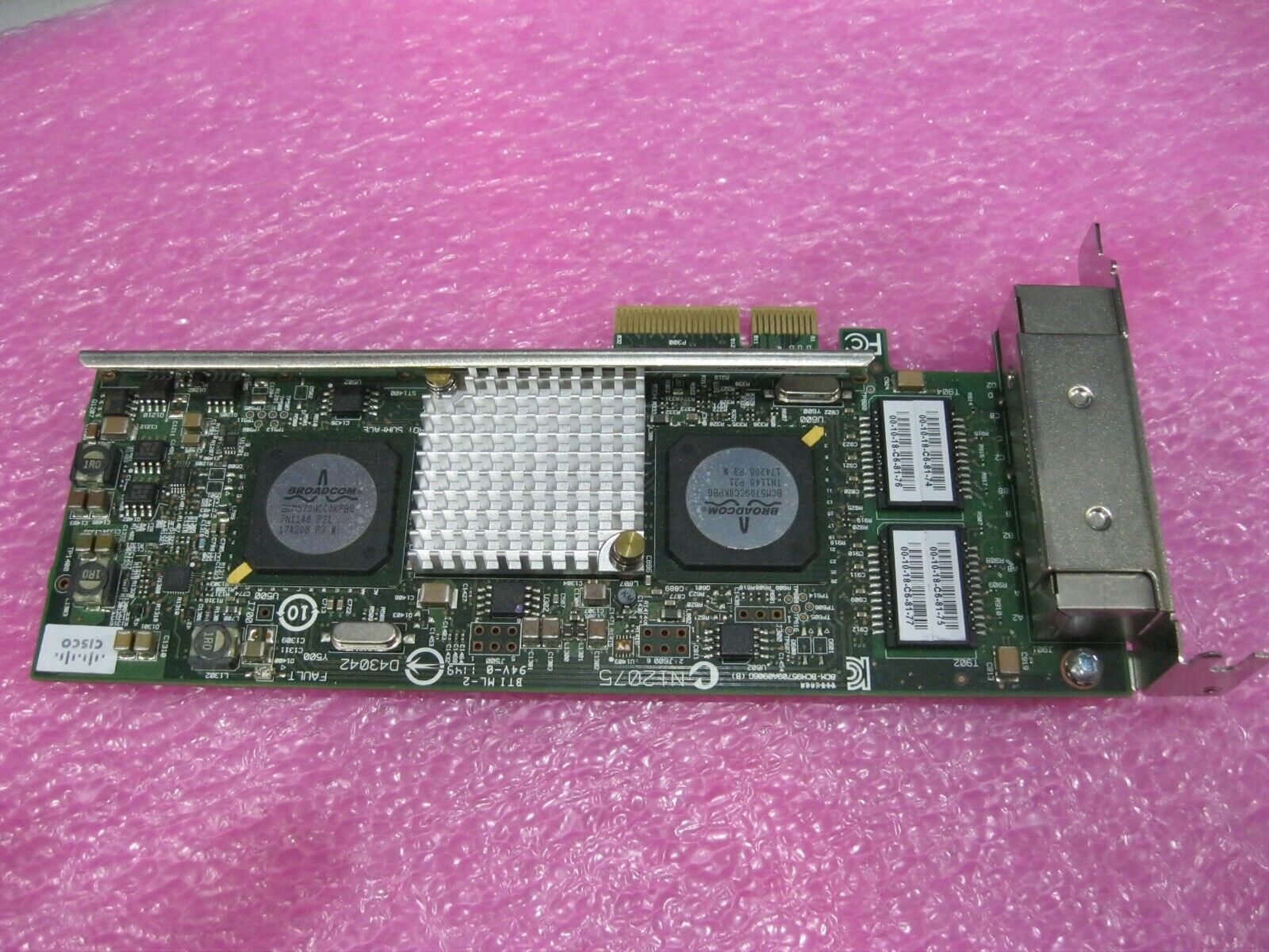 Cisco 4-Port 1GbE PCI-e Gigabit Server Adapter 74-7069-02 Broadcom 5709 N12075
