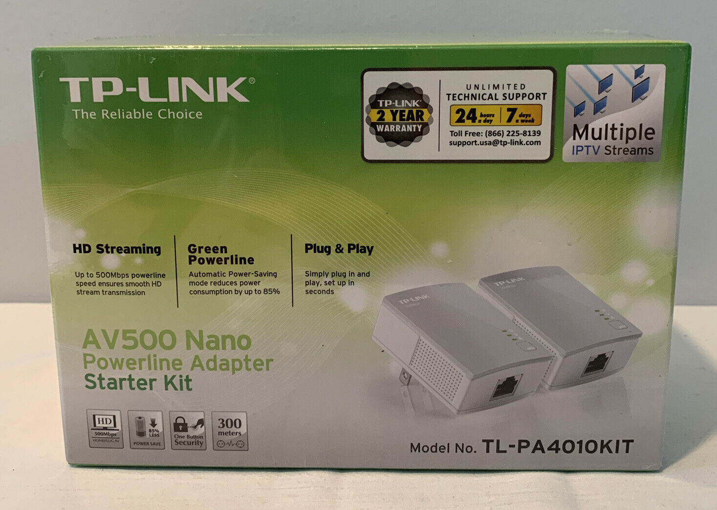 NIP TP-Link AV500 Nano Powerline Adapter Starter Kit Model No. TL-PA4010KIT