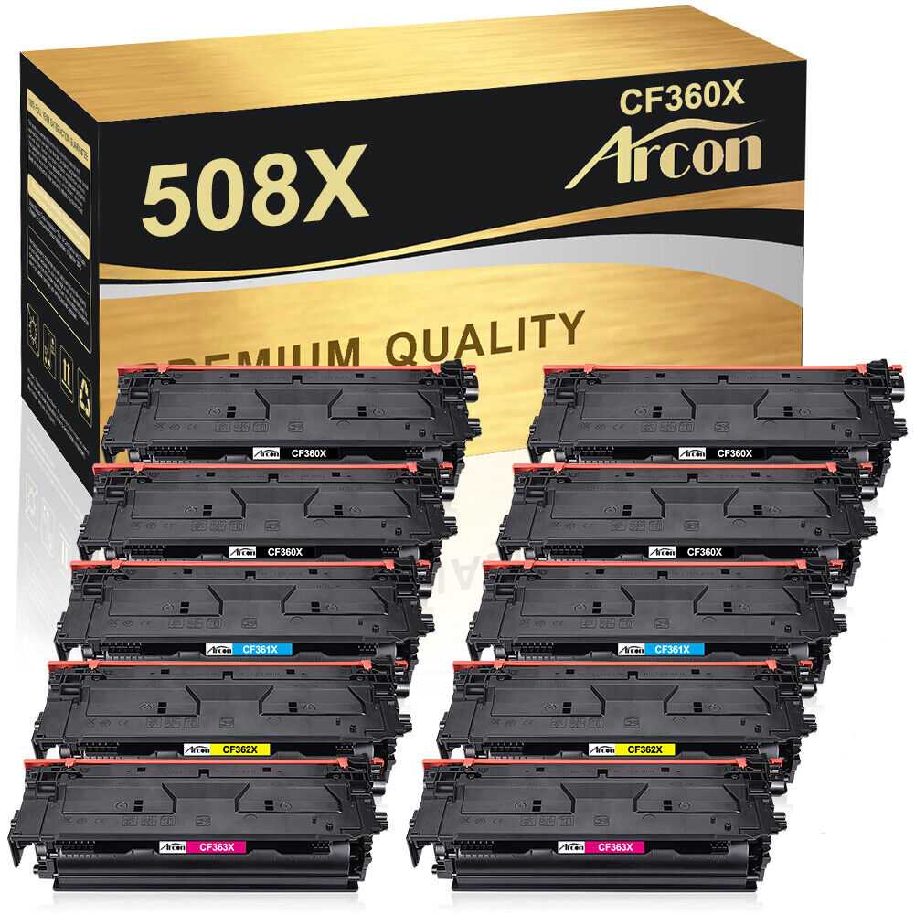 10PK CF360X Black Toner Compatible with HP 508X LaserJet MFP M577f M552dn M553x
